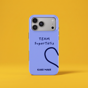Telefono dėklas „Supertėčio širdis“ (žydra)