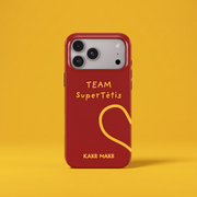 Telefono dėklas „Supertėčio širdis“ (raudona)