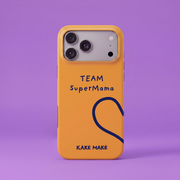 Telefono dėklas „Supermamos širdis“ (apelsinas)