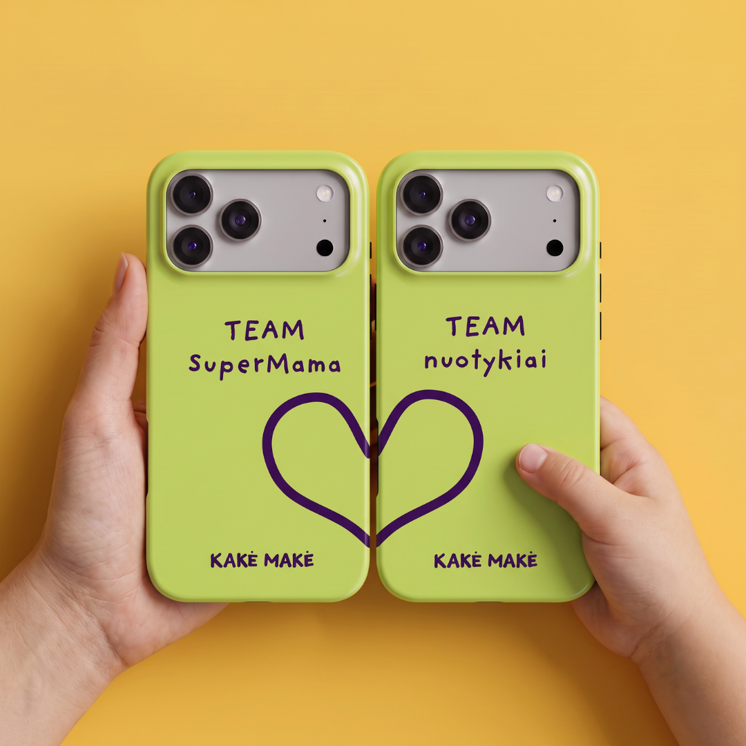 Telefono dėklas „Supermamos širdis“ (obuolys) - nuotrauka 4